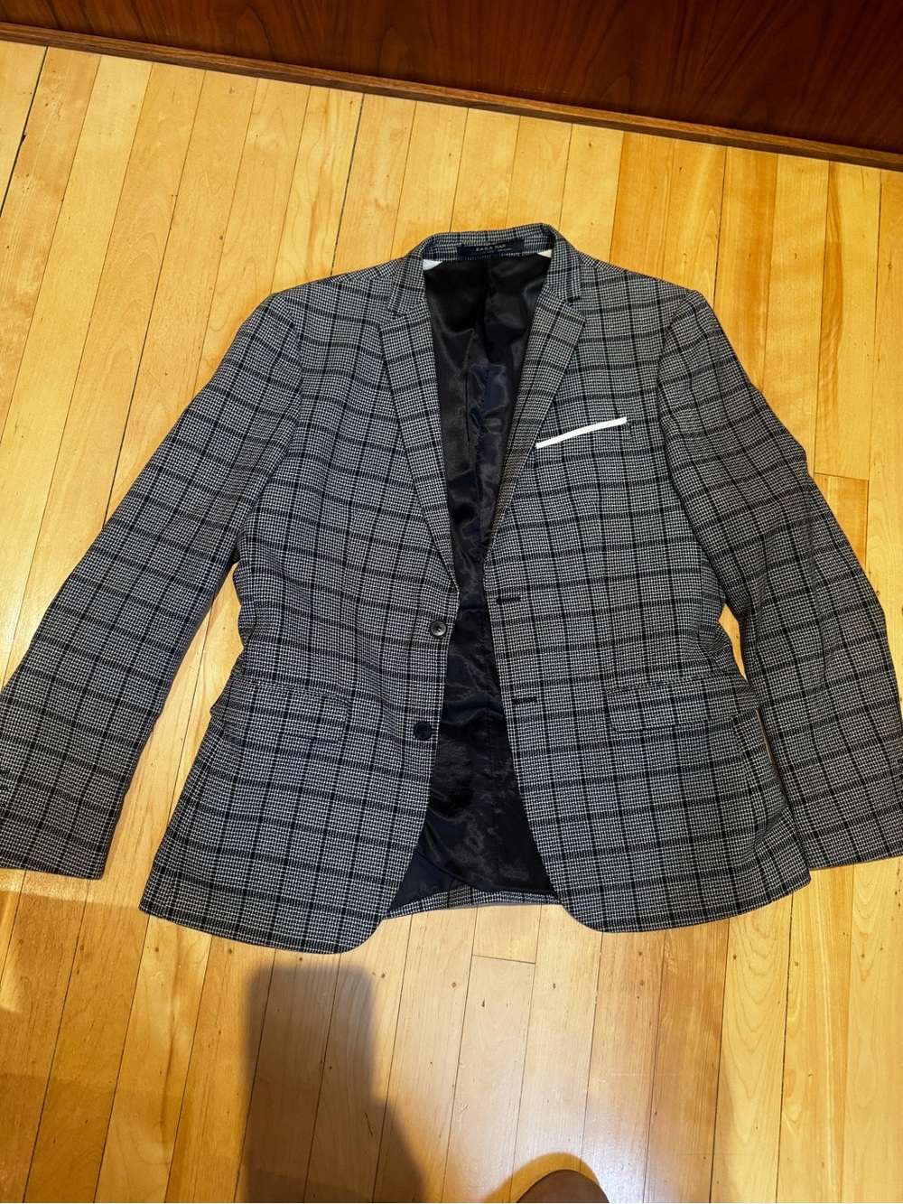 Zara Gray Windowpane Sport Coat